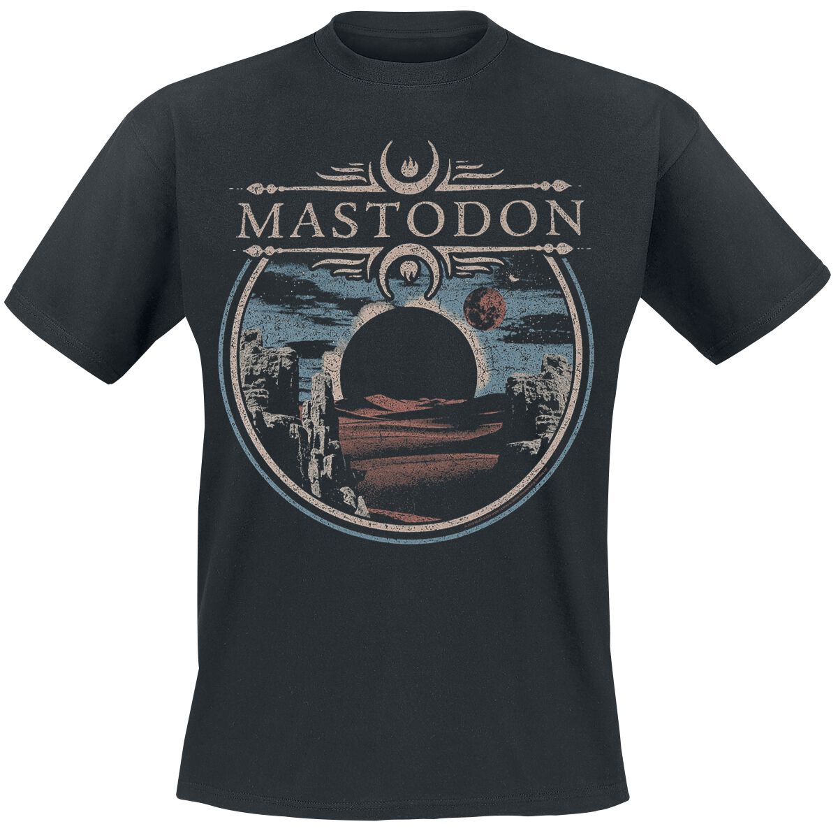 Levně Mastodon Horizon Tričko černá