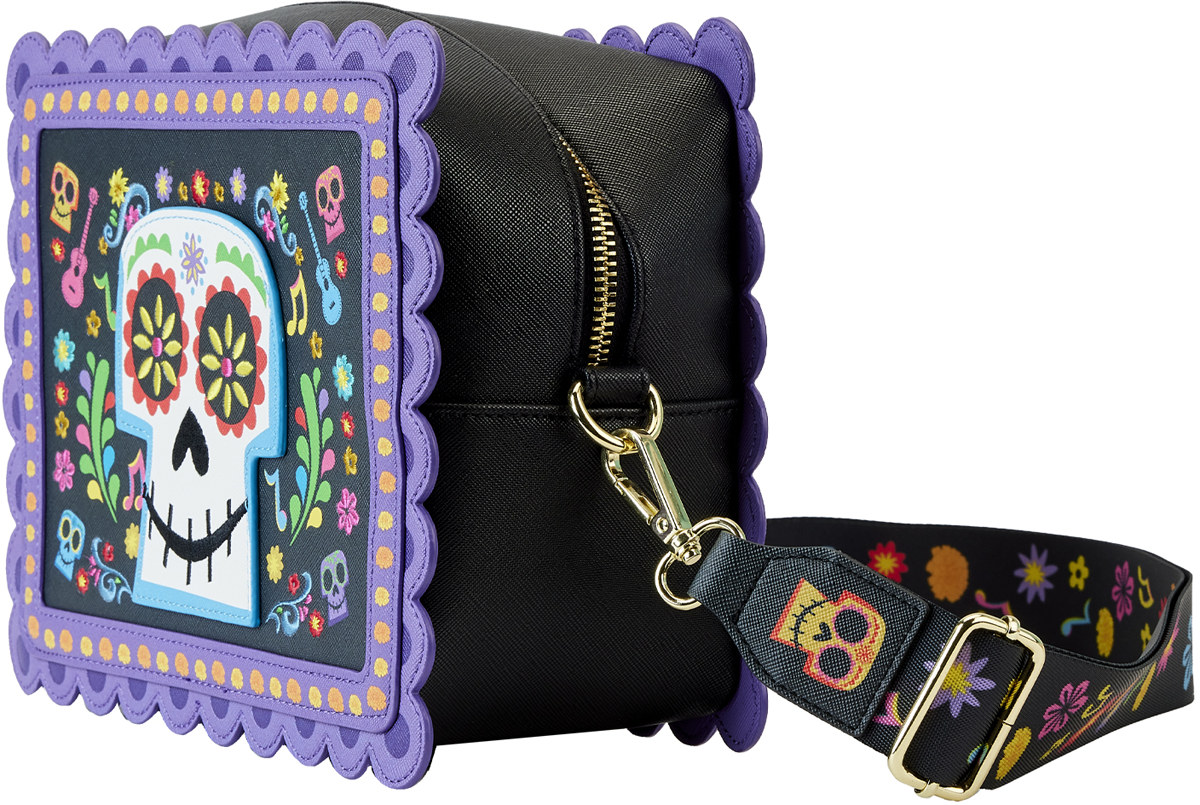 Coco - Disney Handtasche - Loungefly - Miguel Floral Skull - für Damen - multicolor  - Lizenzierter Fanartikel