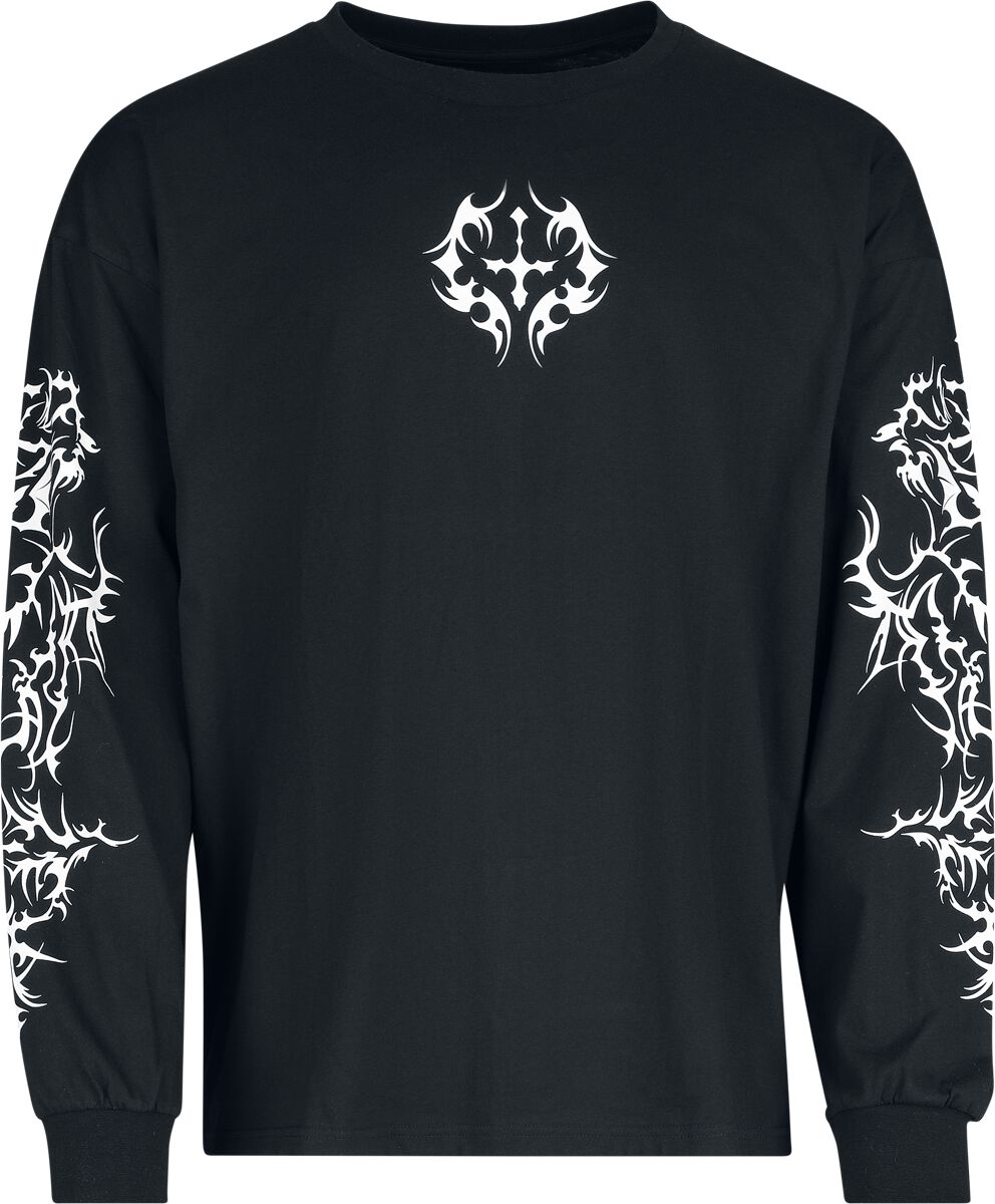 Black Blood by Gothicana - Gothic Langarmshirt - Bloodsworn to Tepes - S bis XXL - für Männer - Größe S - schwarz