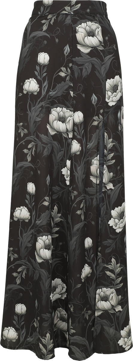 Långkjol Gothic av Killstar - Nocturne Nights - Ivory'S Chorus Maxi Skirt - Dam - svart