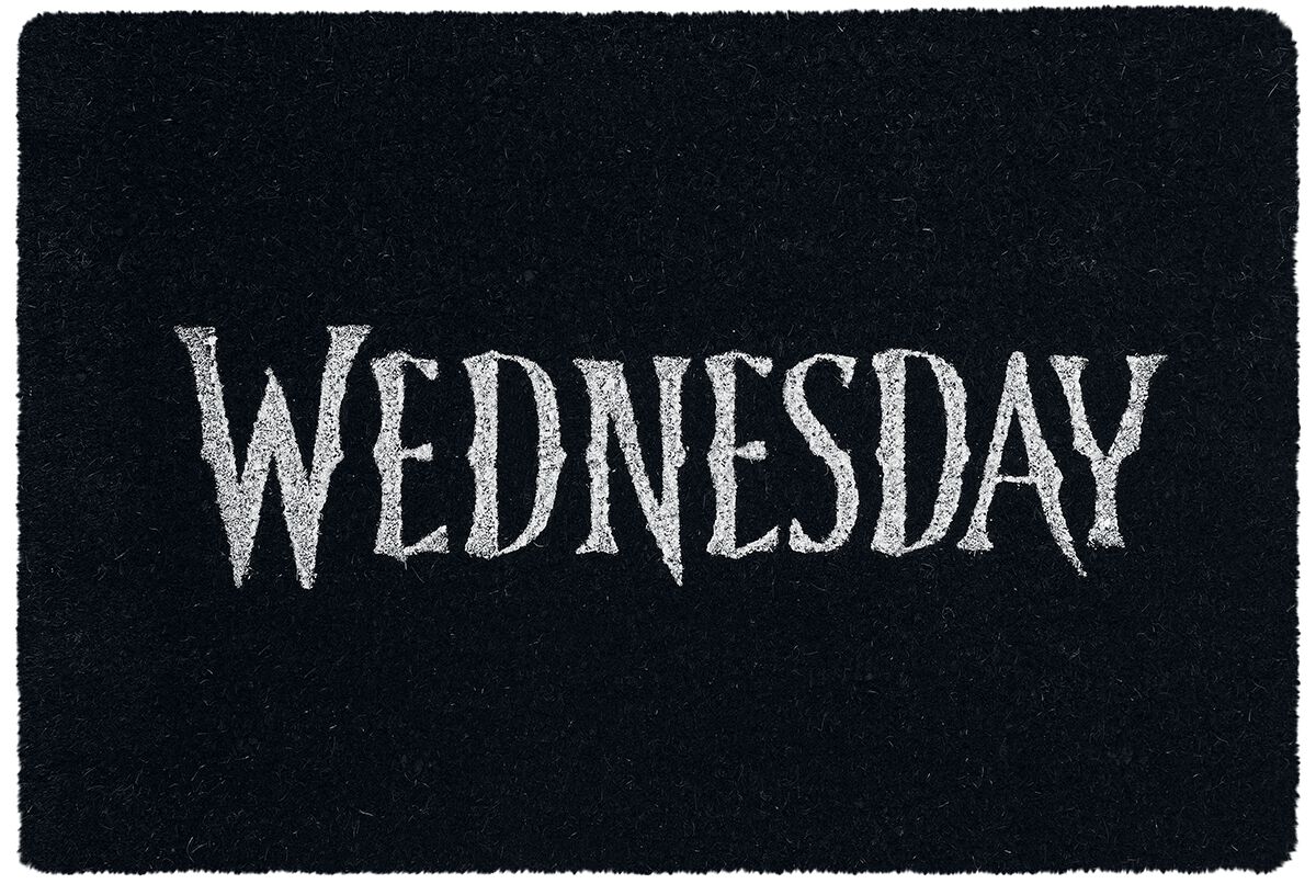 Wednesday Wednesday Logo Fußmatte schwarz beige