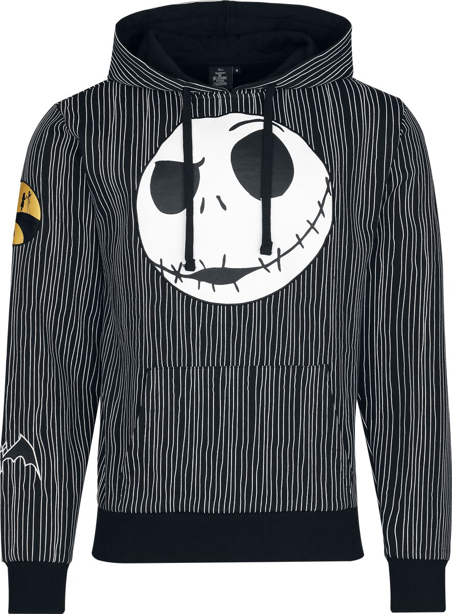 The Nightmare Before Christmas Pinstripe Jack Kapuzenpullover schwarz in L