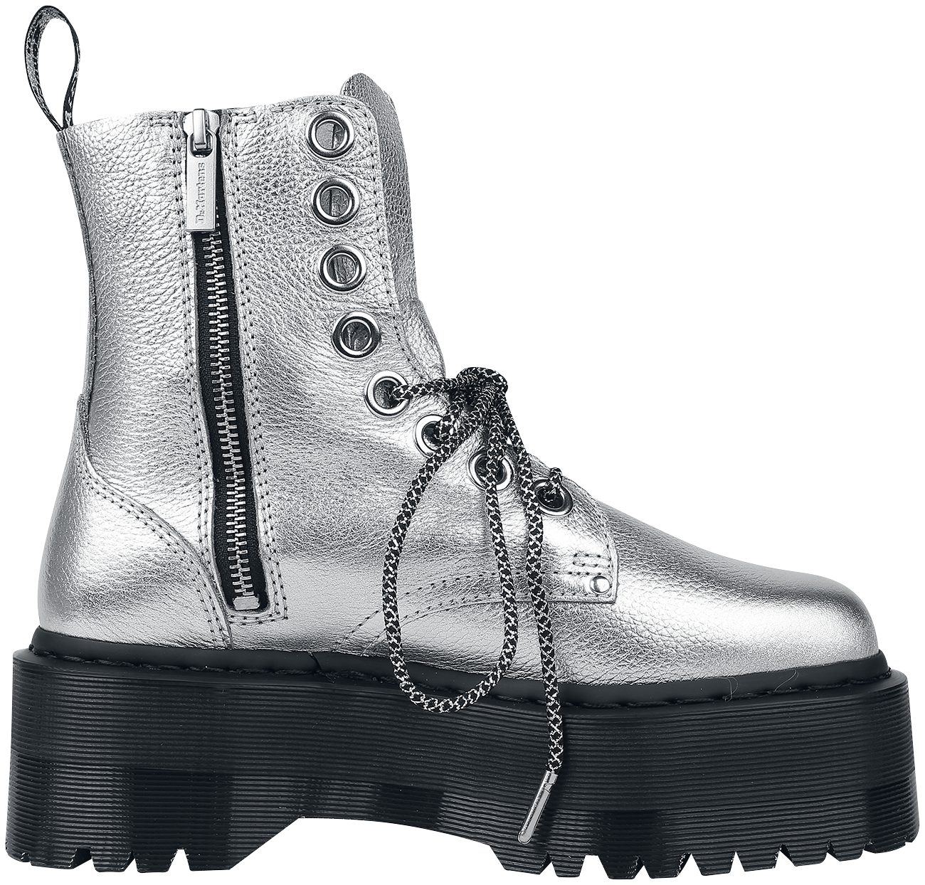 Dr. Martens Jadon Max - Silver Metallic Tumble Schnürstiefel silberfarben