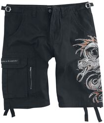 Shorts with Dragon Print, Black Premium by EMP, Short