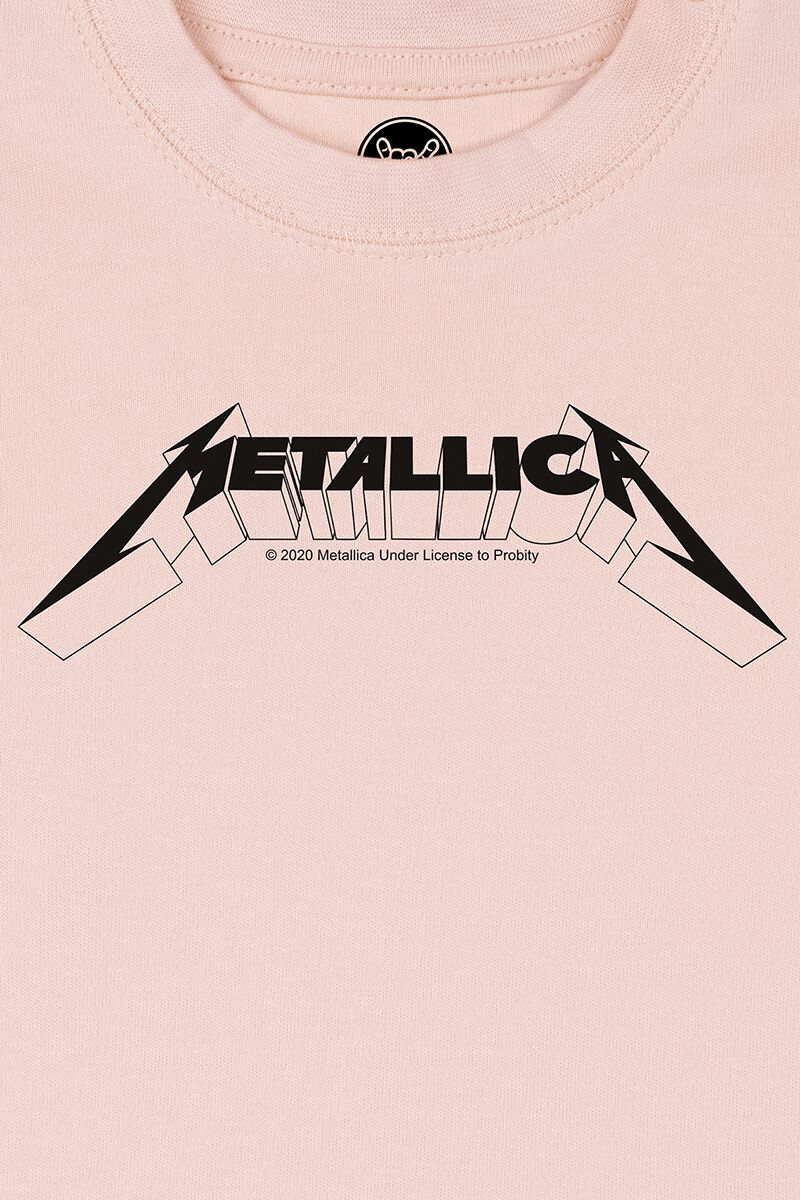 T-shirt de Metallica - Metal-Kids - Logo - 56/62 - pour filles & garçonse - rose clair