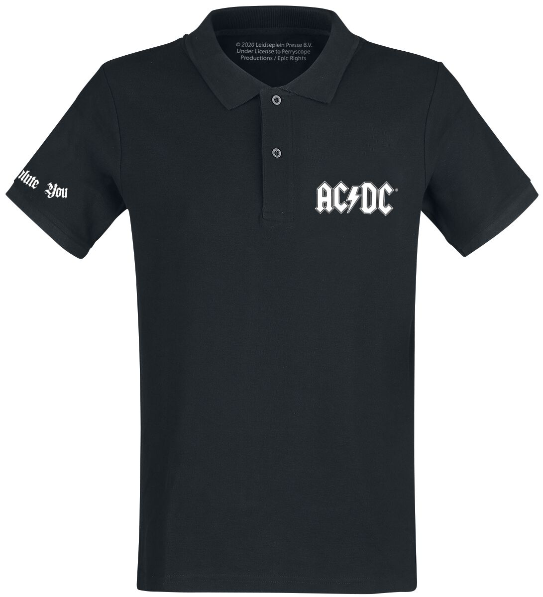 AC/DC Poloshirt - We Salute You - M bis XXL - für Männer - Größe M - schwarz  - Lizenziertes Merchandise!