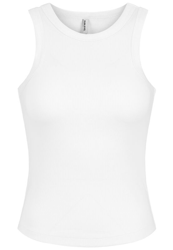 Sublevel RIB TANK TOP Top weiß in M D16005AH02661B white