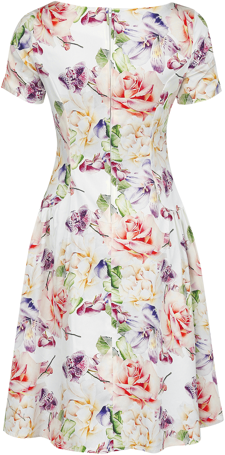H&R London - Rockabilly Kleid knielang - Infids Floral Swing Dress - XS - für Damen - Größe XS - multicolor