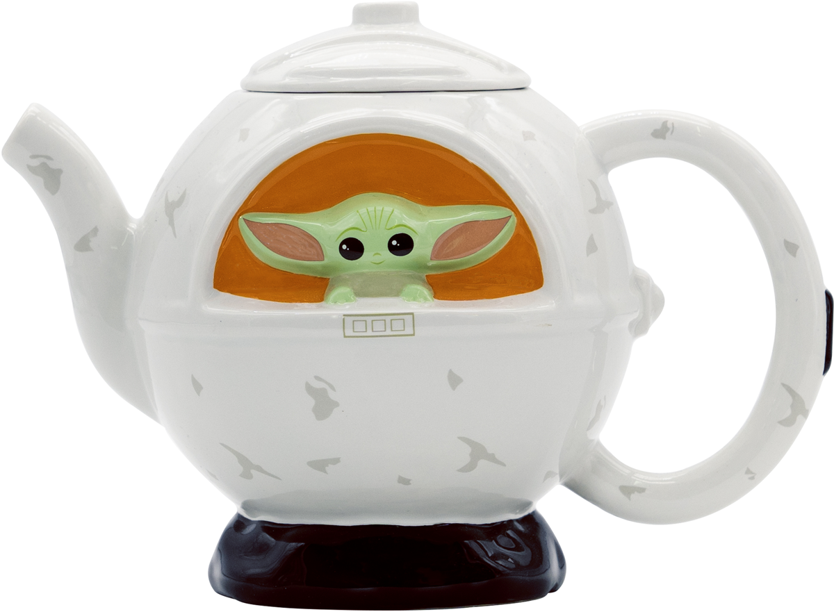 Star Wars  Teapot - The Mandalorian Grogu spaceship teapot - multicolour