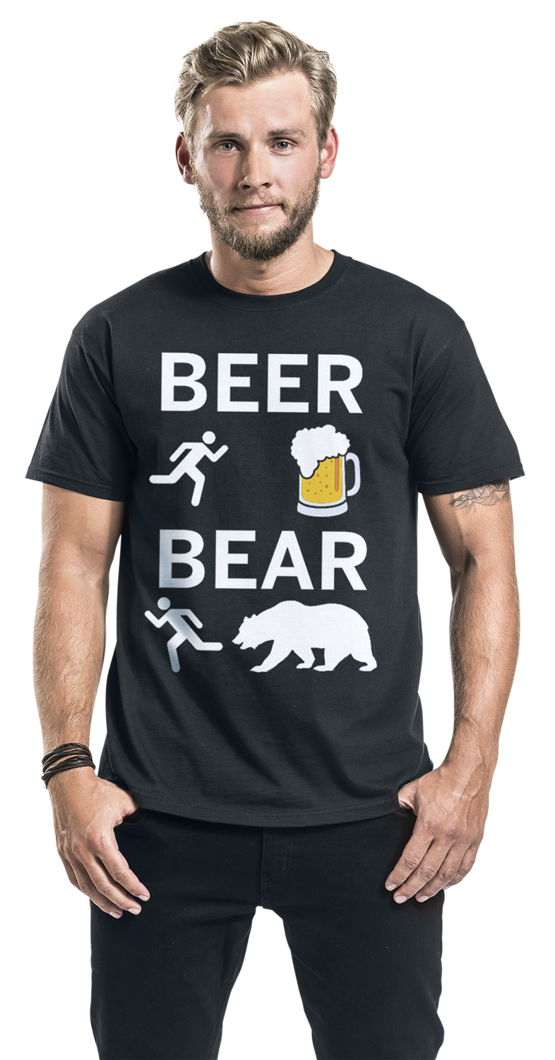 Alkohol & Party Beer - Bear T-Shirt schwarz