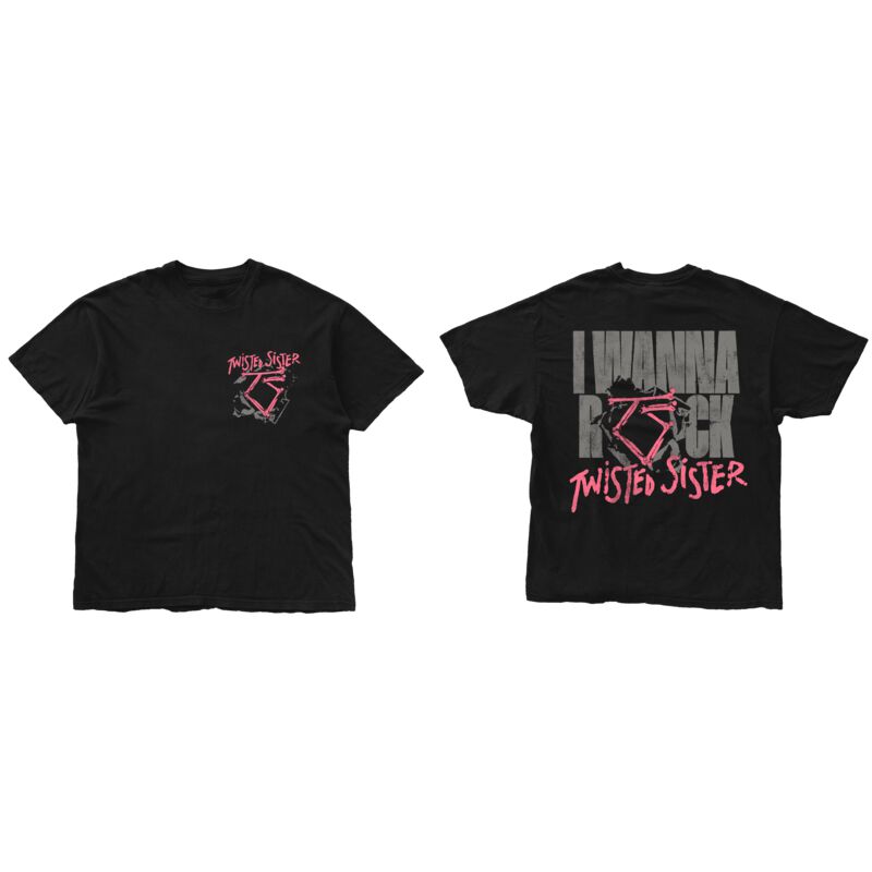 Twisted Sister T-Shirt - I Wanna Rock - S bis XXL - für Männer - Größe L - schwarz  - Lizenziertes Merchandise!