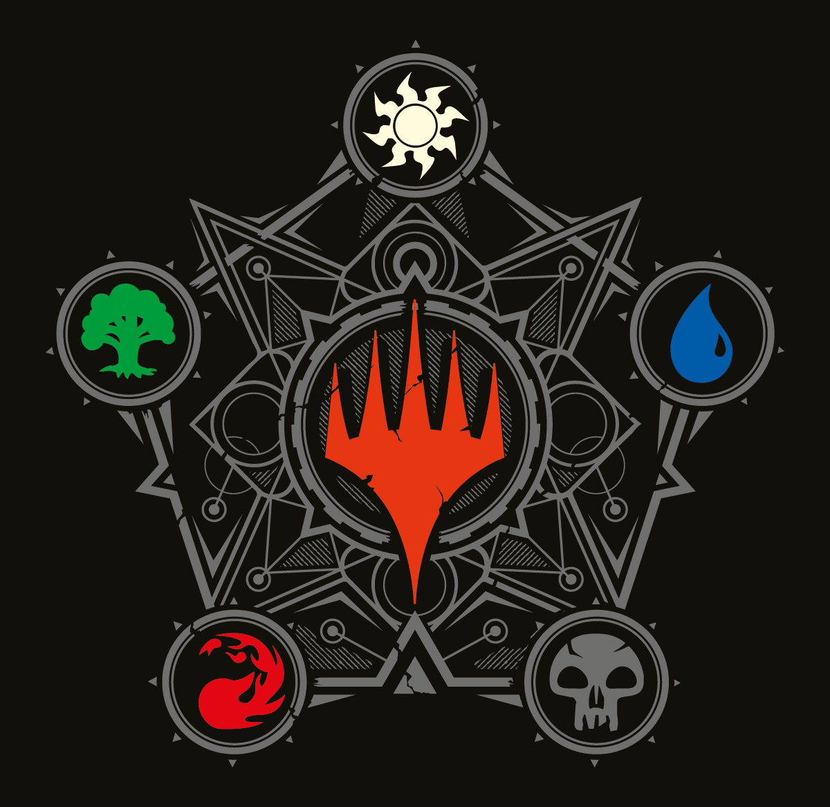 Magic: The Gathering - Gaming T-Shirt - Mana Circle - S - für Männer - Größe S - schwarz  - EMP exklusives Merchandise!