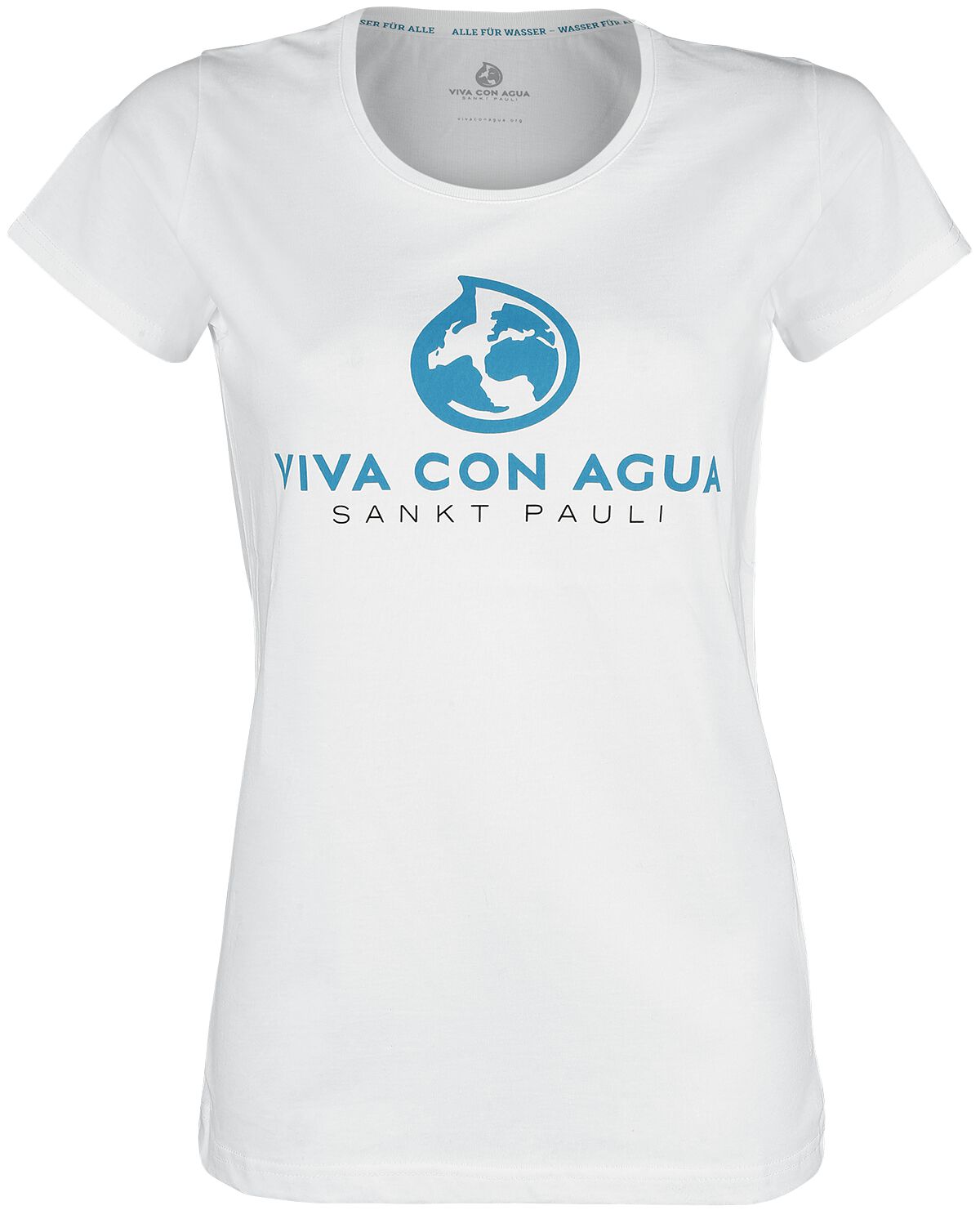 Viva Con Agua Logo Tee T-Shirt weiß Viva Con Agua Logo Tee T-Shirt weiß