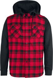 Hooded Checked Flanell, RED by EMP, Flanellhemd