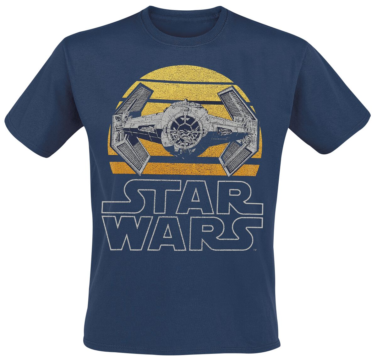 Star Wars T-Shirt - Tie Fighter - XL bis XXL - für Männer - Größe XXL - blau  - Lizenzierter Fanartikel