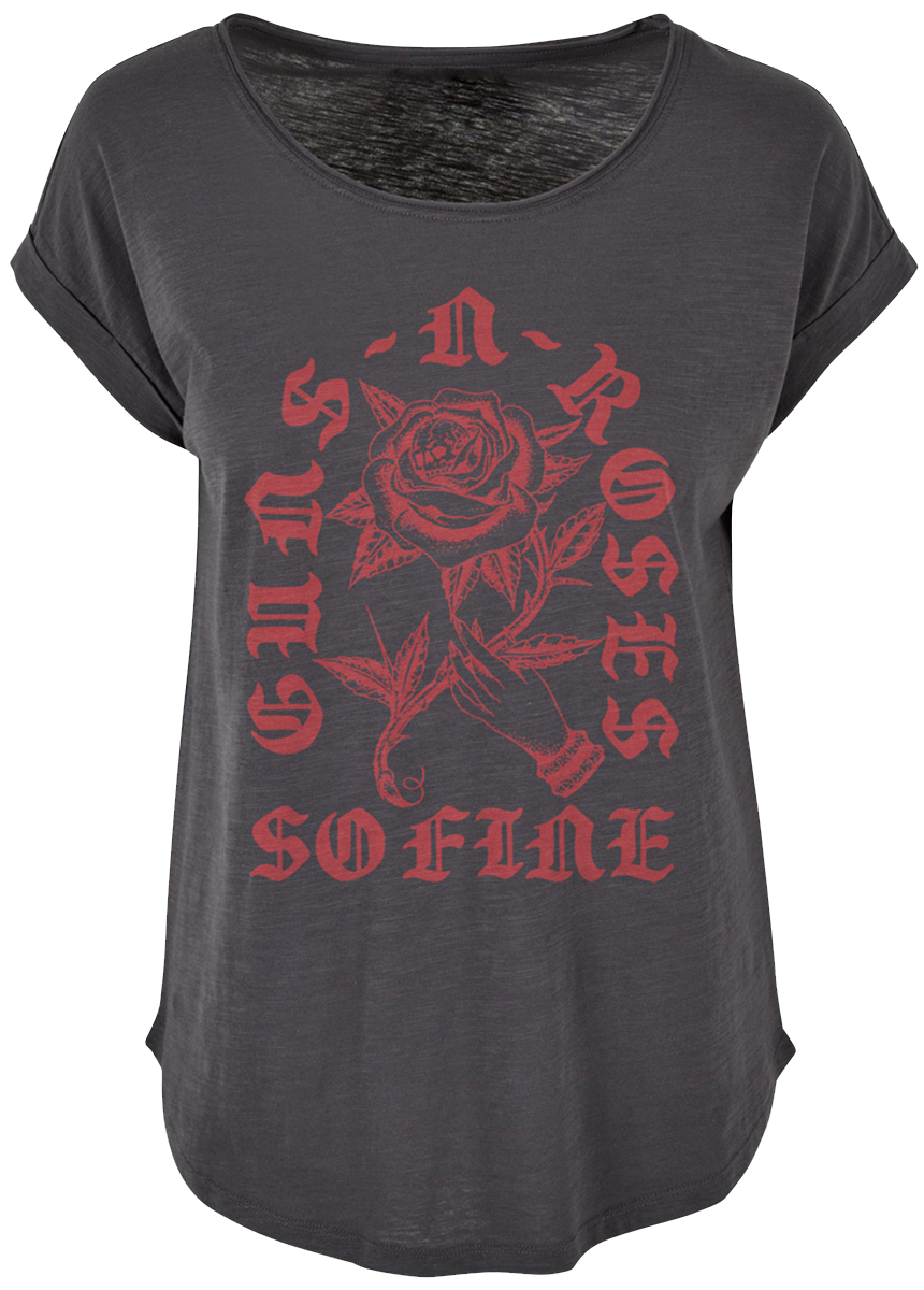 Guns N' Roses  T-Shirt - So Fine Rose - for Women - grey