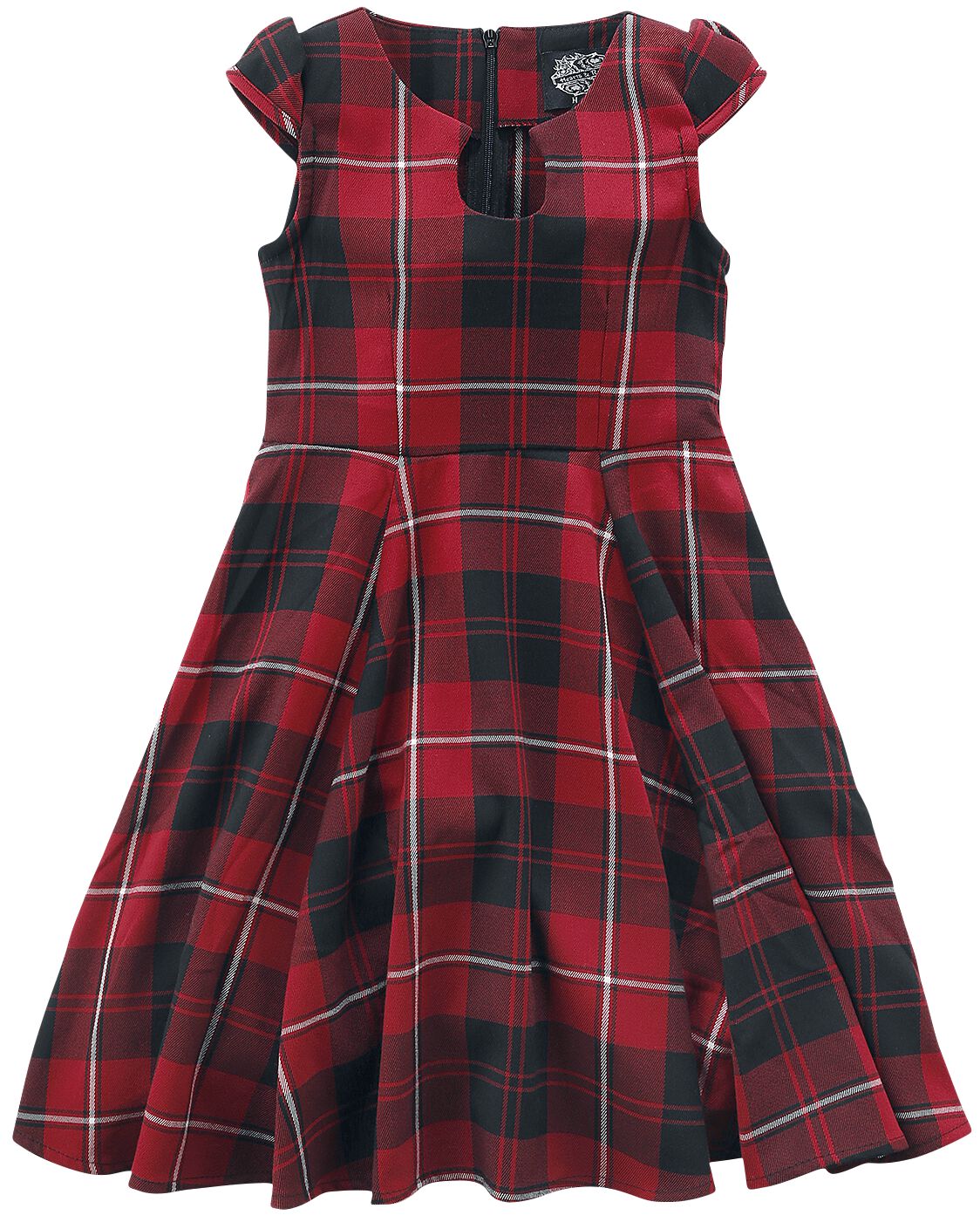 Levně H&R London Dětské šaty Red Tartan detské šaty cervená/cerná