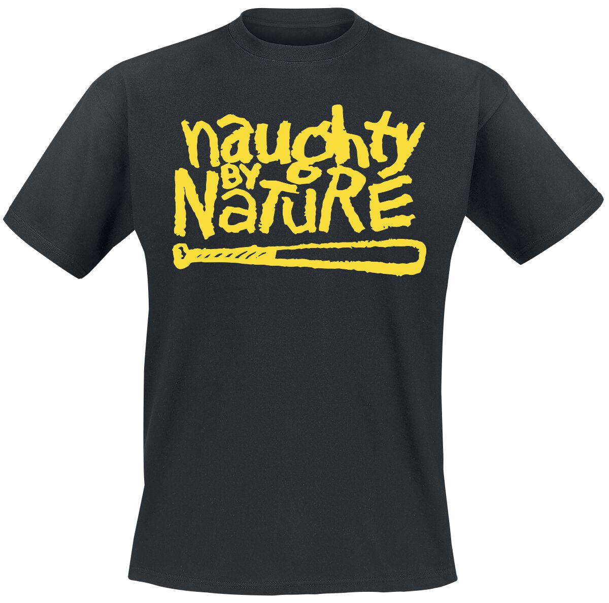Naughty by Nature Yellow Classic T-Shirt schwarz in 4XL