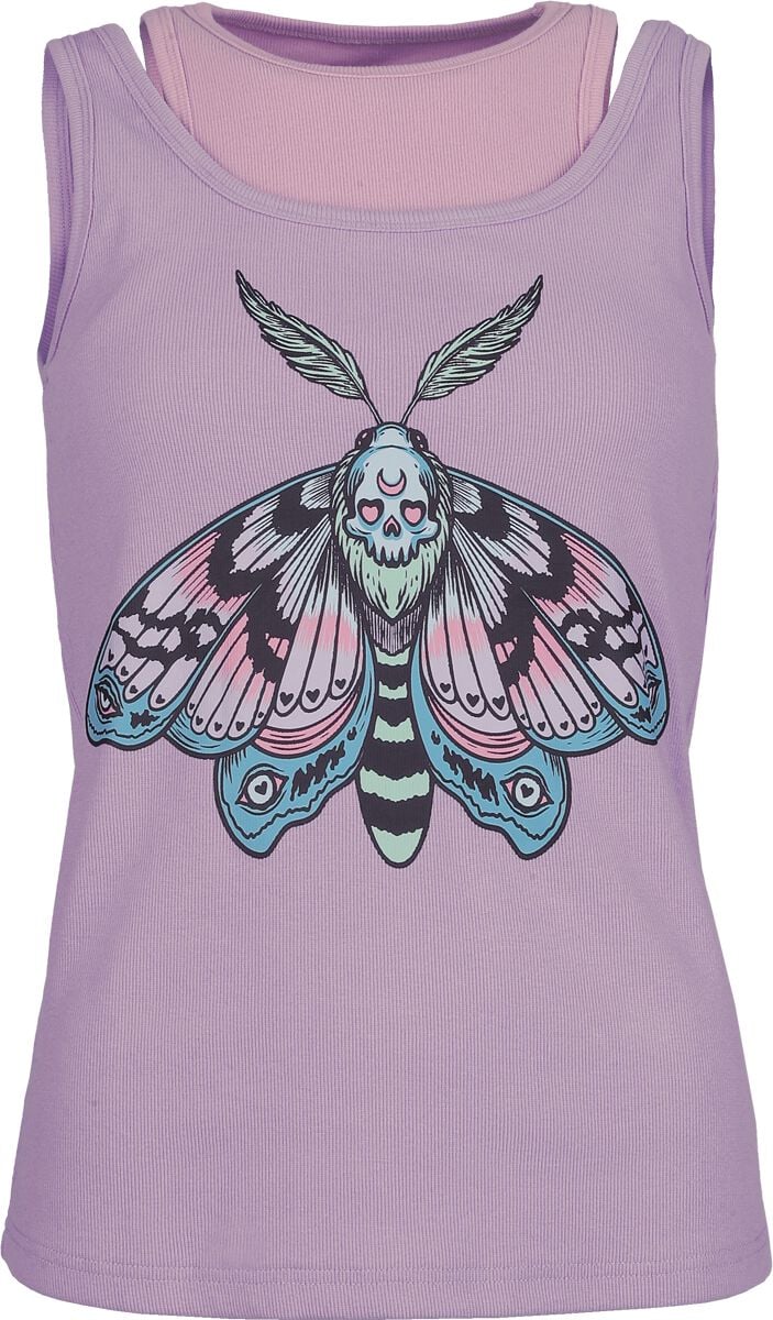 Top  di Full Volume by EMP - Creepy Pastels Top with 2in1 Optic - S a XXL - Donna - viola
