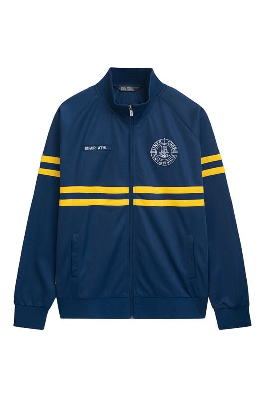 Unfair Athletics Trainingsjacke - DMWU Tracktop Blue/ Yellow - M bis XXL - für Männer - Größe XXL - blau/gelb