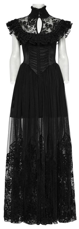 Robe longue Gothic de Punk Rave - Gothic Little Flying Sleeve Dress - XS à 4XL - pour Femme - noir