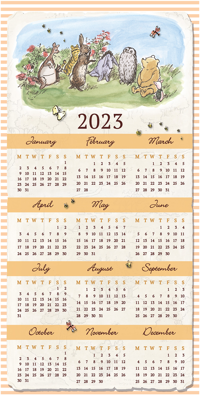 Winnie The Pooh Familienkalender 2023 Wandkalender multicolor