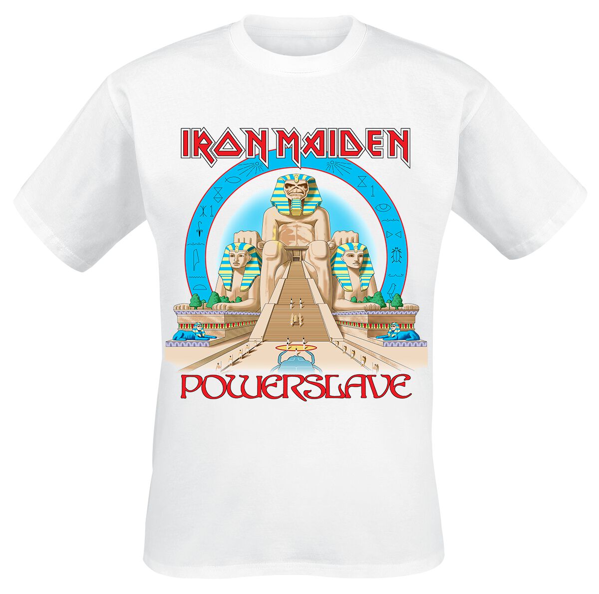 Levně Iron Maiden Powerslave World Slavery Tour 1984-1985 Tričko bílá