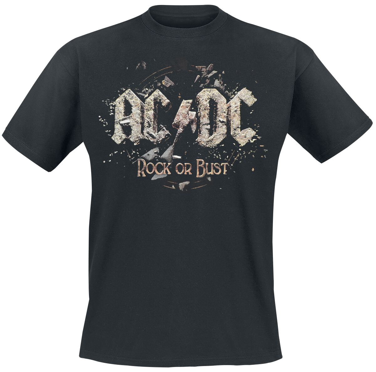 AC/DC T-Shirt - Rock Or Bust - S bis 5XL - für Männer - Größe XXL - schwarz  - Lizenziertes Merchandise!