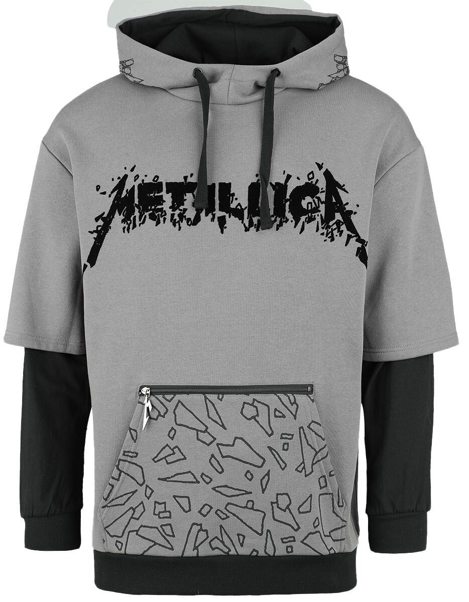 Levně Metallica EMP Signature Collection Mikina s kapucí šedá/cerná