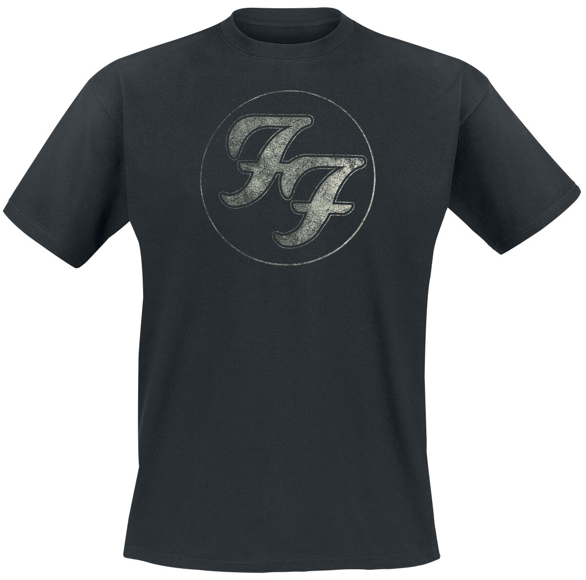 Image of Foo Fighters Logo In Circle T-Shirt schwarz