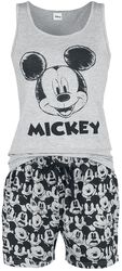 Face, Mickey Mouse, Schlafanzug