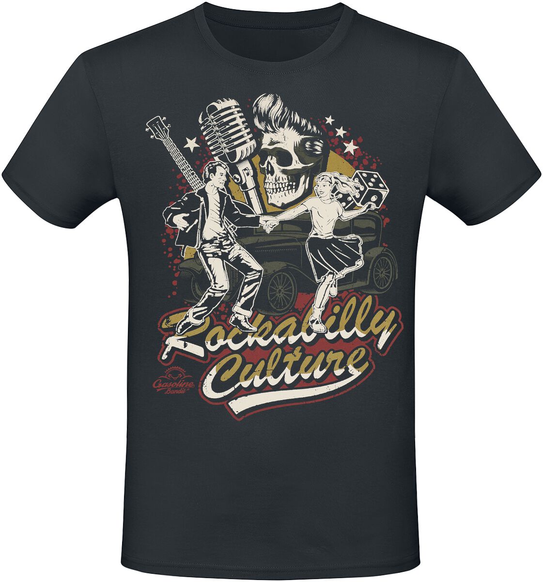 Gasoline Bandit – Rockabilly T-Shirt – Rockabilly Culture – XL bis 4XL – für Männer – Größe 3XL – schwarz