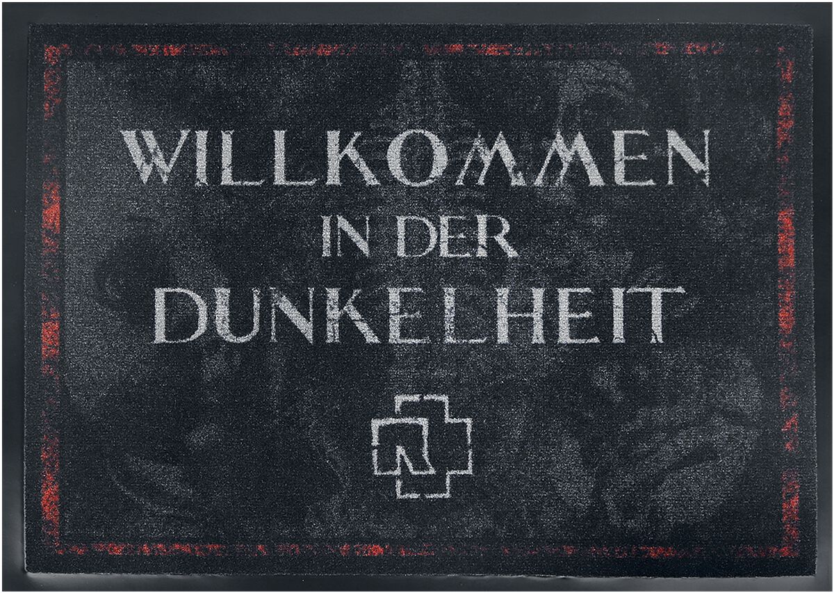 Levně Rammstein Willkommen In Der Dunkelheit Rohožka tmave šedá/cervená