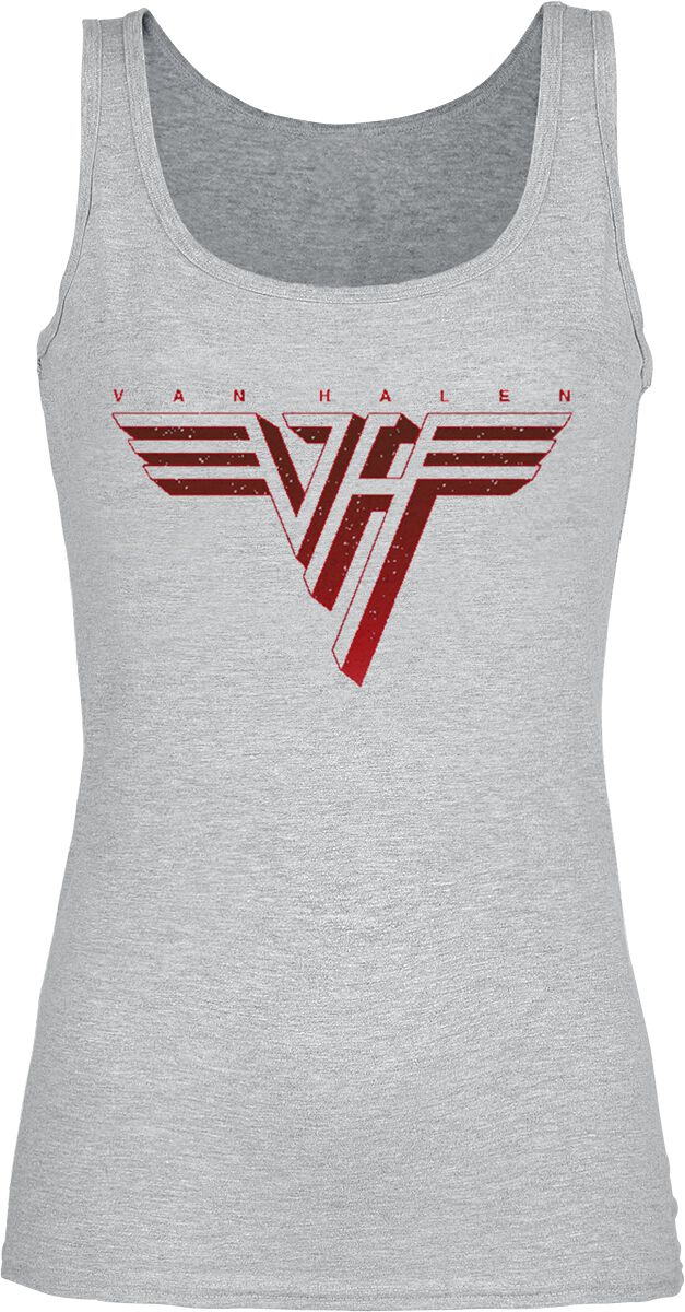 Van Halen Red Logo Top heather grey