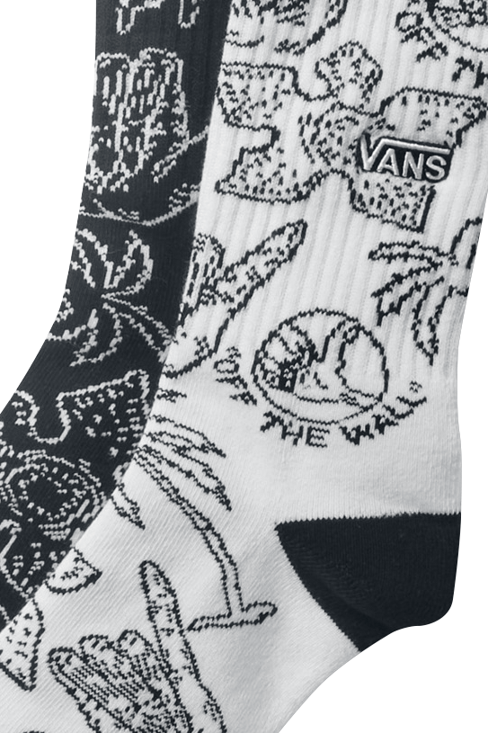 Vans STRANGER MISS MATCH SOCKS NETFLIX STRANGER THINGS Socken schwarz weiß