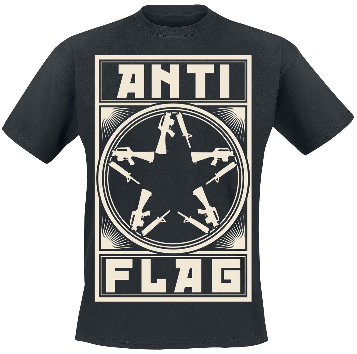 Anti-Flag Concert Tee Shirt - Punk Rock Band Tee - Black 