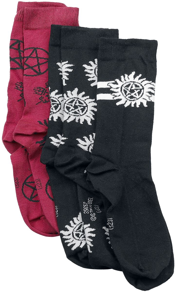 Supernatural Socken – Anti Possession – EU35-38 bis EU39-42 – für Damen – Größe EU 35-38 – multicolor – EMP exklusives Merchandise! Supernatural Socken – Anti Possession – EU35-38 bis EU39-42 – für Damen – Größe EU 35-38 – multicolor – EMP exklusives Merchandise!