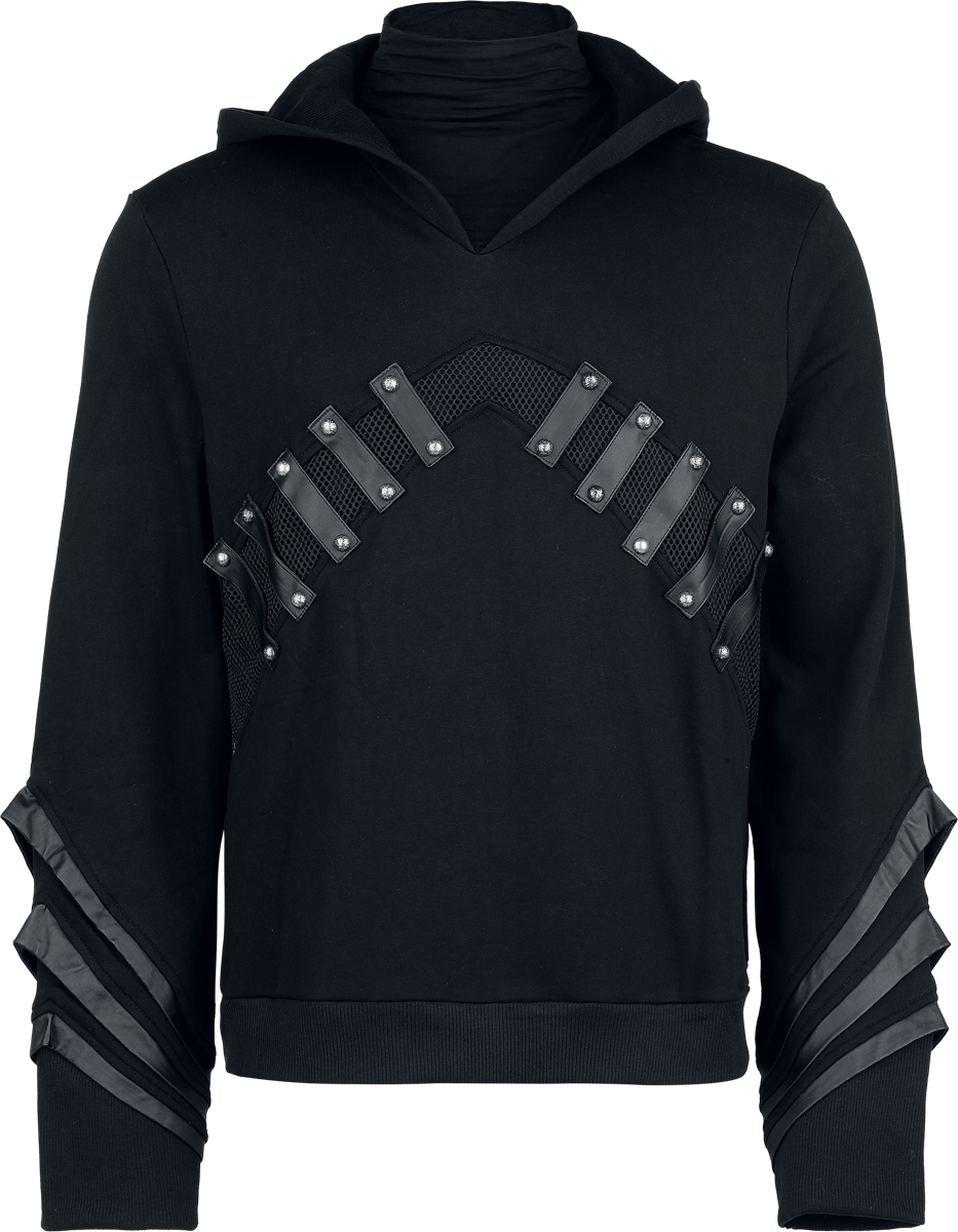 Punk Rave Gothic Hoodie - Punk Personalised Hoodie - for Men - black