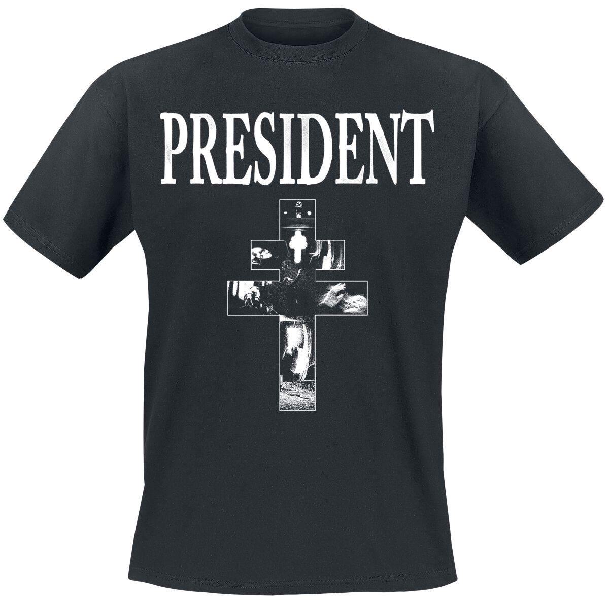 T-Shirt Manches courtes  de President - Angel Wings Lyrics - S à 3XL - pour Homme - noir