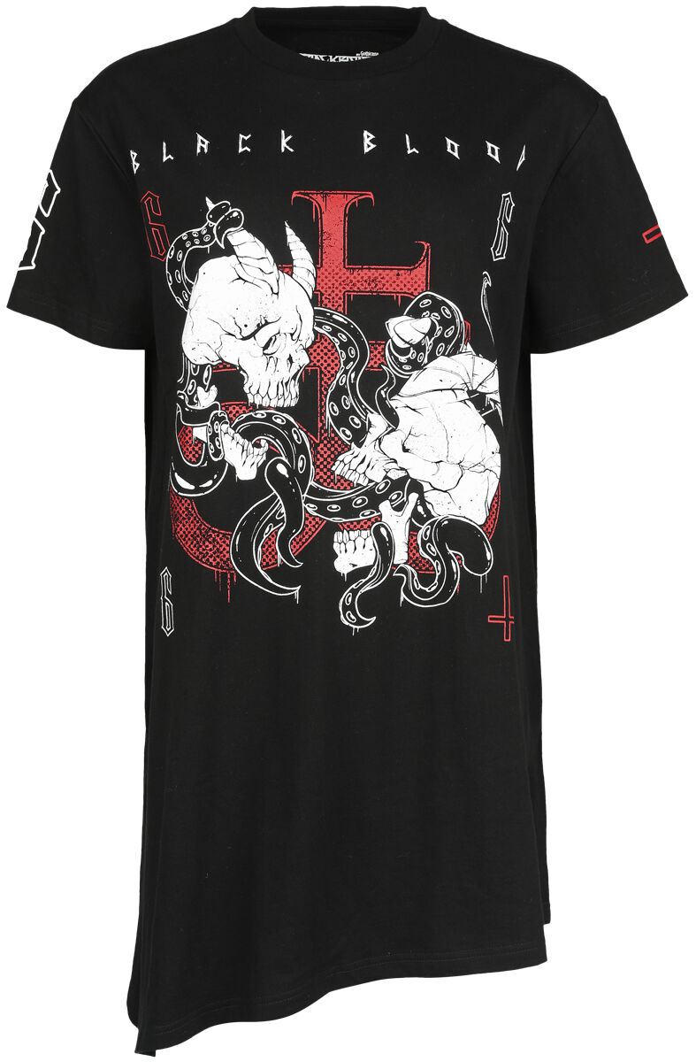 Black Blood by Gothicana - Gothic T-Shirt - S bis XXL - für Damen - Größe M - schwarz