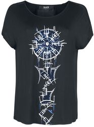 T-Shirt mit Runenkompass, Black Premium by EMP, T-Shirt