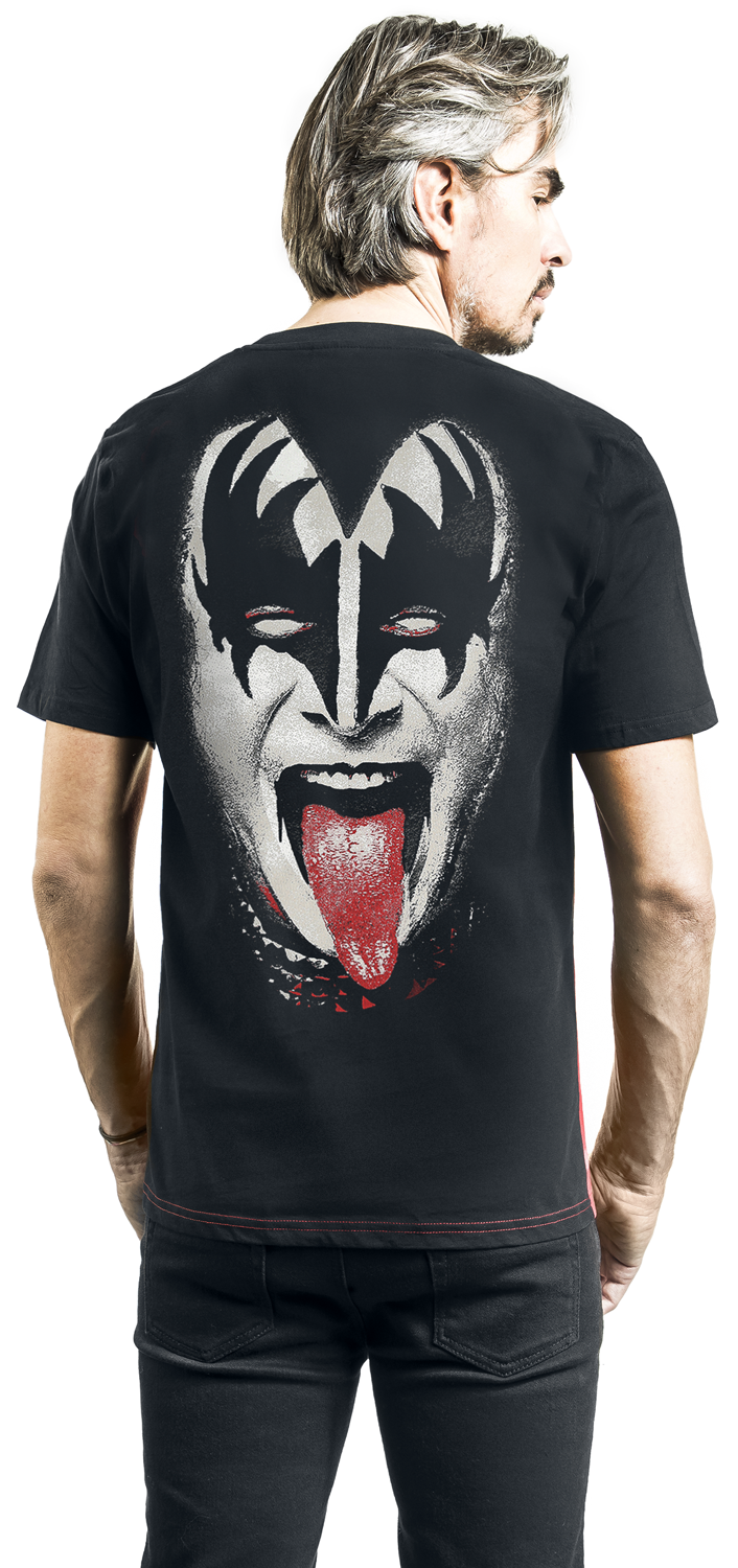 Kiss Amplified Collection - Demon Face T-Shirt schwarz rot