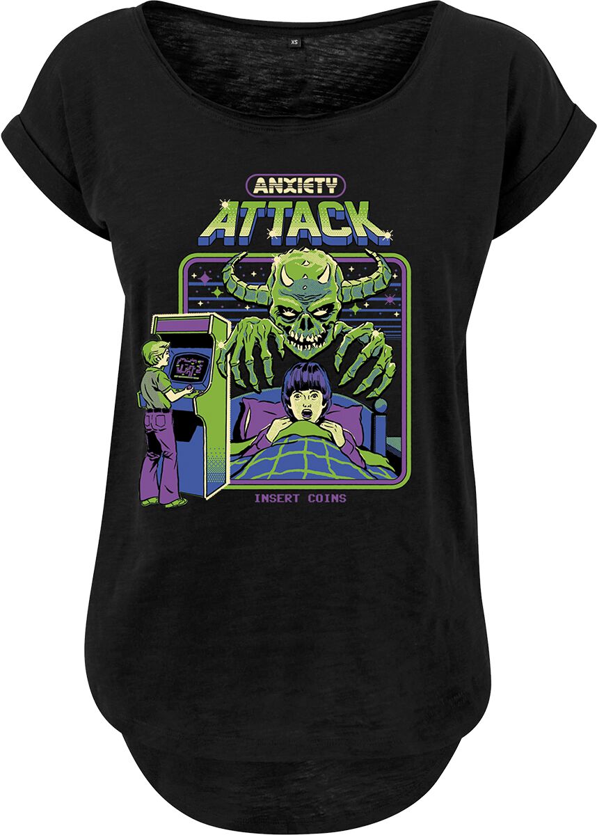 T-Shirt Manches courtes Fun de Steven Rhodes - Anxiety Attack - S à 5XL - pour Femme - noir