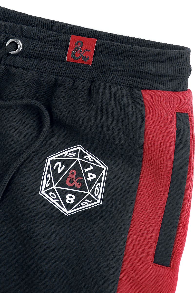 Dungeons and Dragons D20 Trainingshose schwarz
