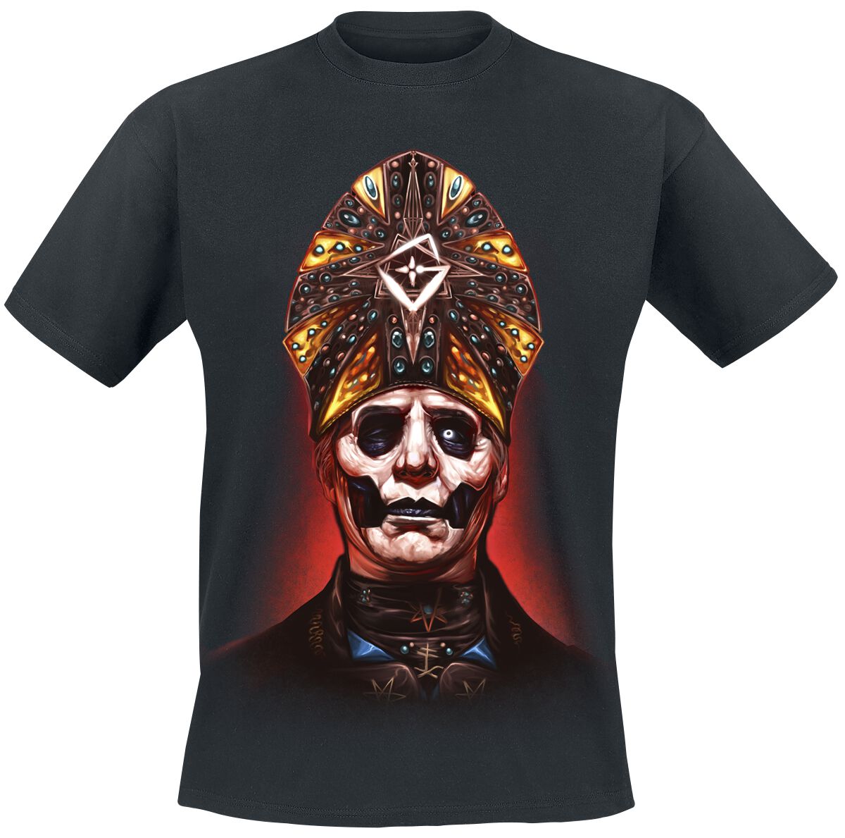 Ghost T-Shirt - Papa 4 Portrait - M - für Männer - Größe M - schwarz  - Lizenziertes Merchandise!