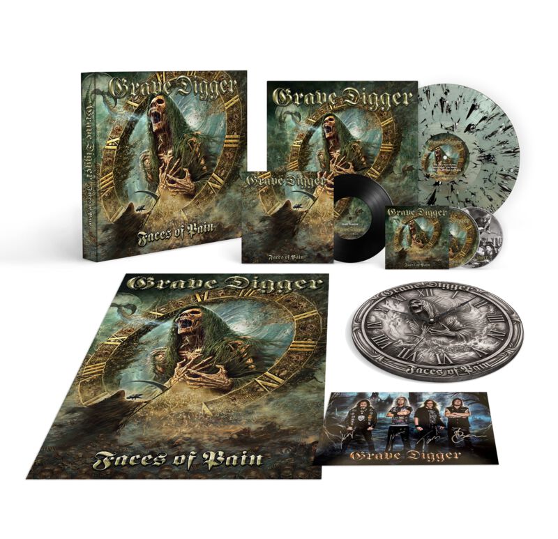 Faces of Pain von Grave Digger - LP & 2-CD & 7" (Boxset, Limited Edition)