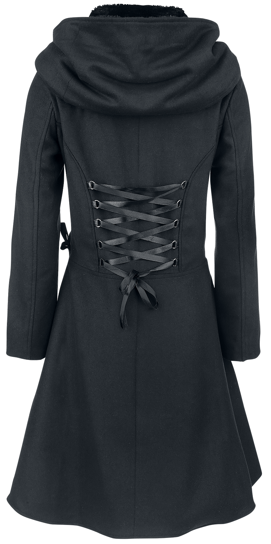 Poizen Industries Tears Coat Wintermantel schwarz