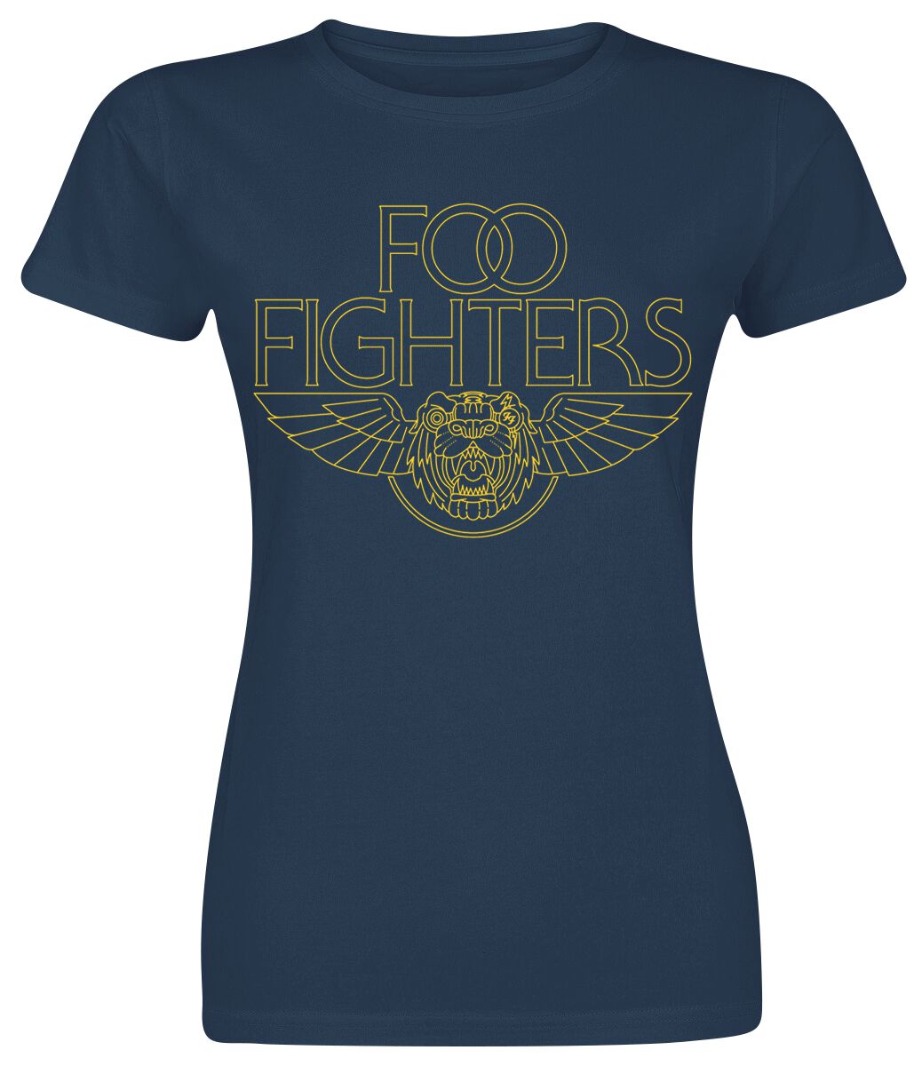 Image of Foo Fighters Tiger Wings Girl-Shirt navy
