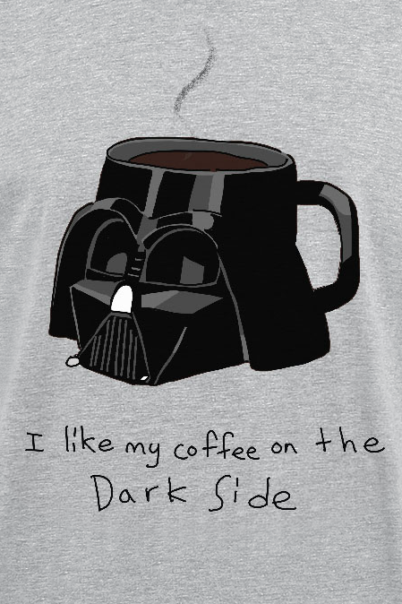 Star Wars Darth Vader Coffee on the Dark Side T-Shirt grau