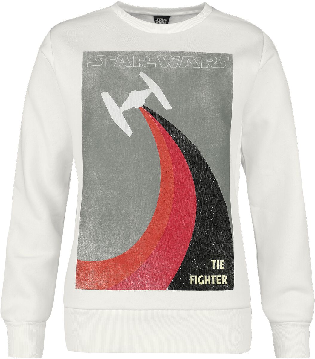 Star Wars Sweatshirt - Tie Fighter - S bis 3XL - für Damen - Größe S - weiß  - EMP exklusives Merchandise!